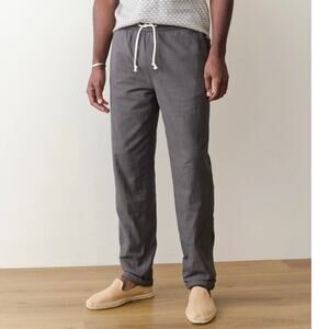 Marine Layer Saturday Slim Straight Stretch Beach Pant Faded Black Size Medium